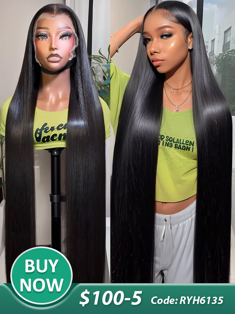 30 32 Inch 13X4 Bone Front Human Hair Brazilian 13X6 Straight HD Lace Frontal Wig 6X6 Closure Glueless Wigs