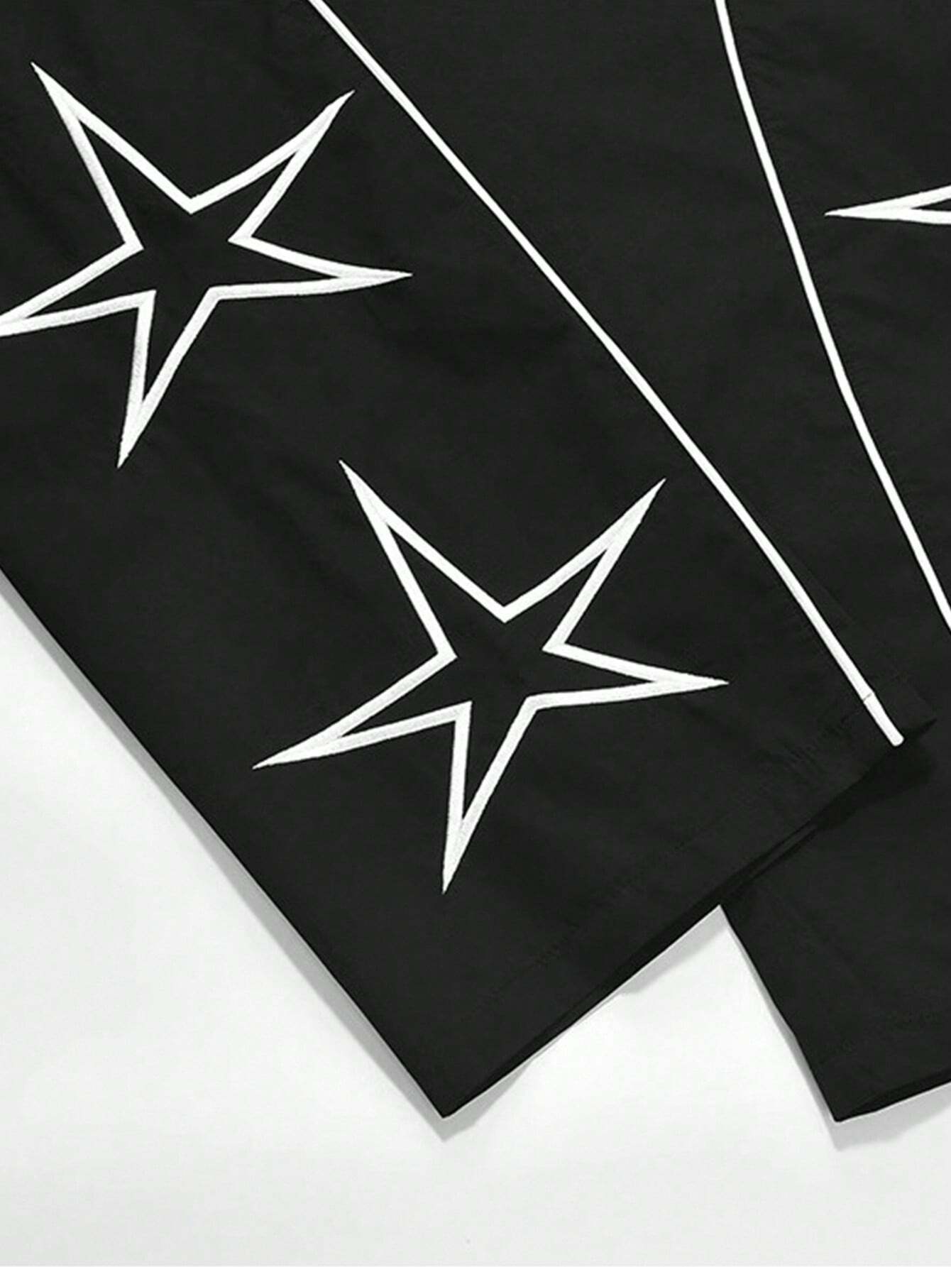 Men's Star Pattern Side Stripe Pants