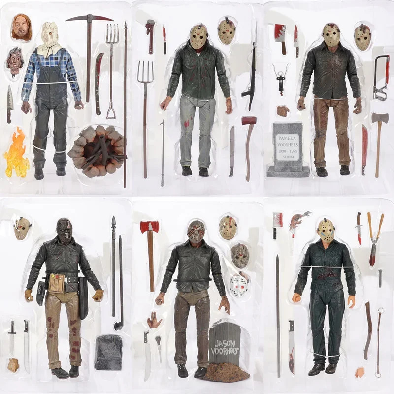 NECA Friday Jason Voorhees Classic Horror Movie PVC Action Character Model Doll Toy Gift 240923