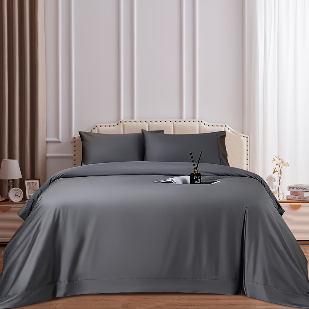 4 Piece Bamboo Bed Sheets Set Rayon Derived From Bamboo Cooling Breathable Bed Sheets Silky Bedding Sheets Pillowcases 16 Inch Deep Pockets Sheet Set 