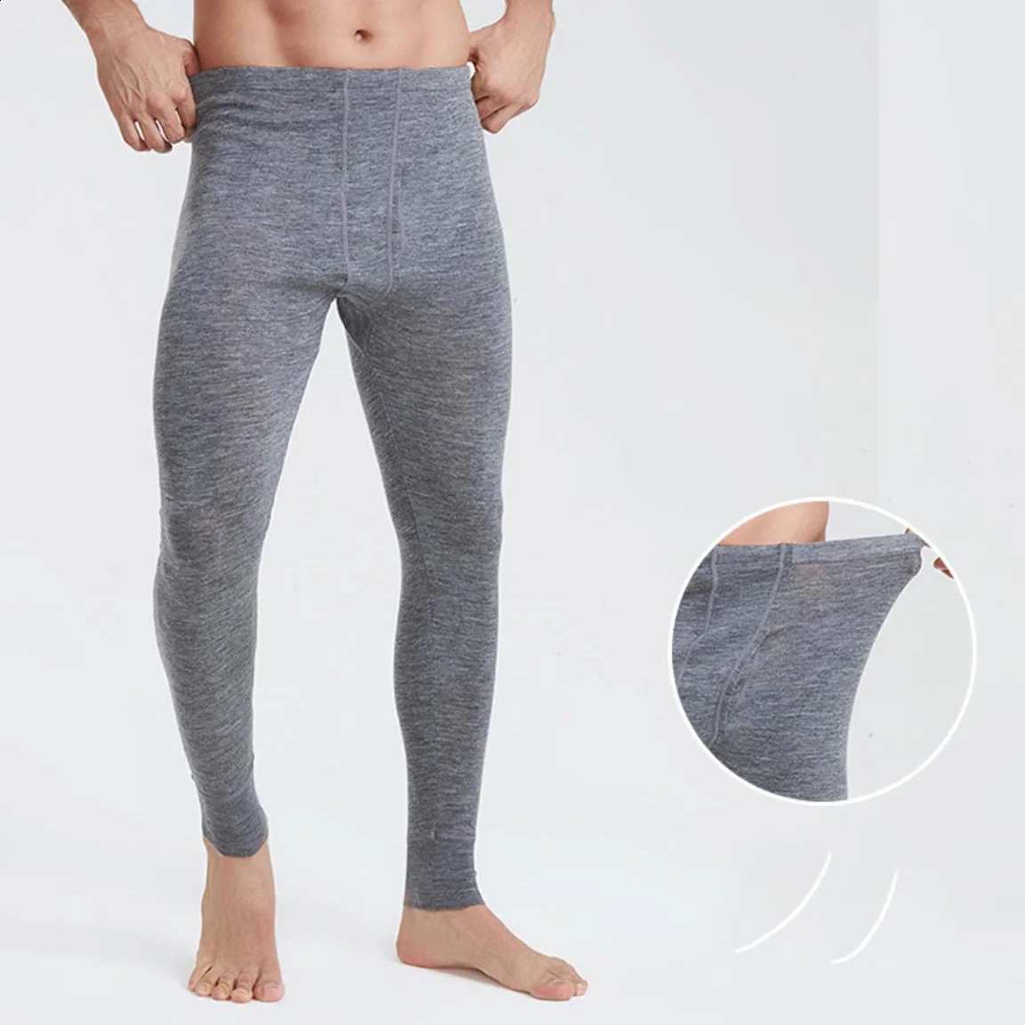 100% Merino Wool Long Johns 250gsm thermal Underwear Pants Mens Baselayer Man Merino Wool Bottom Thermal Warm 240918