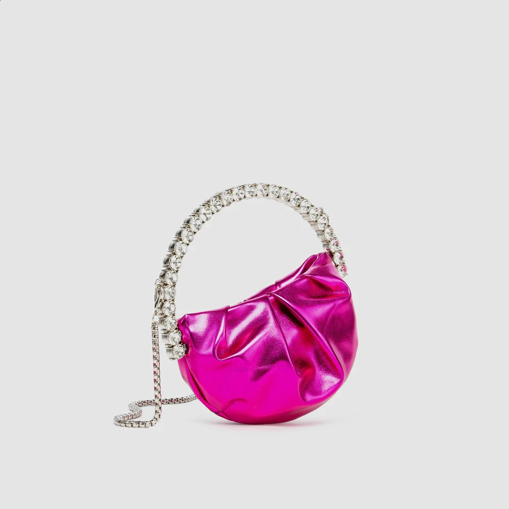 Sparkling Crystal and er Rhinestone Clutch Wallet Womens Handbag Leather Shoulder Bag 240923