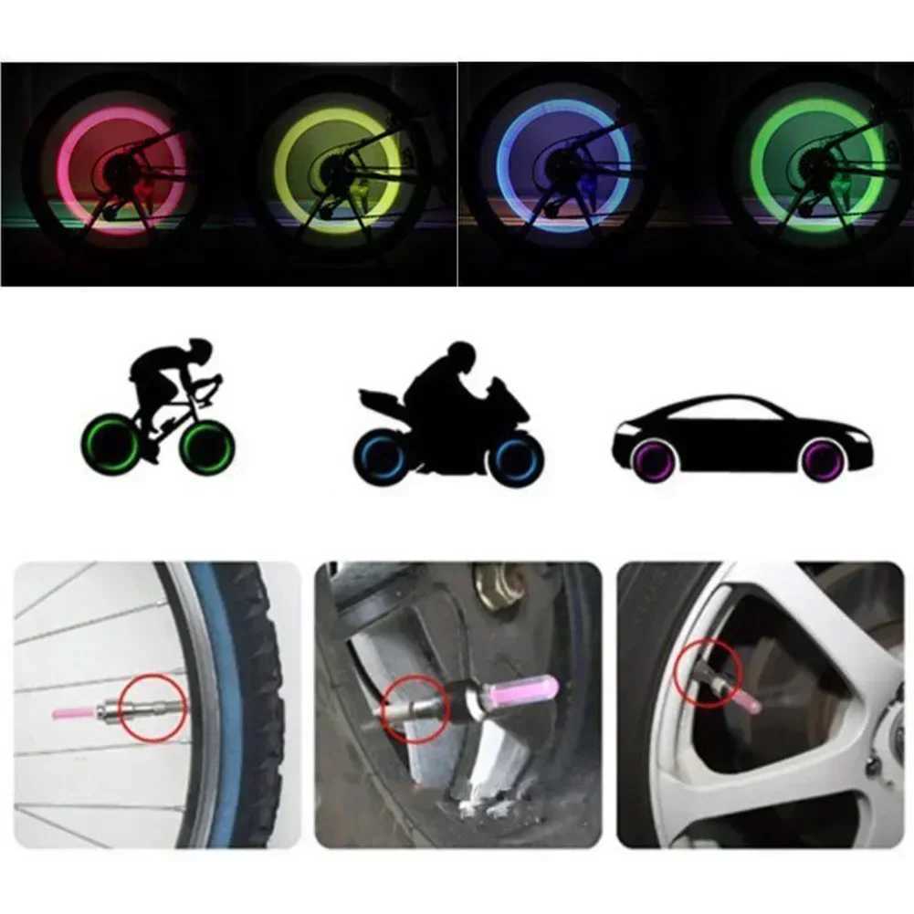 2024 New Rainproof LED Bicycle Wheel Light Front and Rear Spoke Light Bicycle Decorative Tire Strip Light Accessories Y240921
