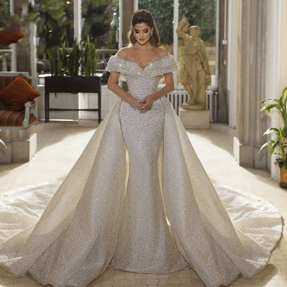 Mermaid Wedding Dresses Sweetheart Off The Shoulder Vestido Novia Lace Detachable Train Robe De Mariee Custom