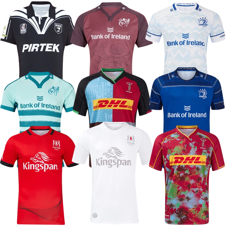 Lin 2025 2026 ULSTER Leinster MUNSTER Harlequins Kiwis Rugby Jersey Home Away 24 25 EUROPEAN ALTERNATE Ireland Irish Club Shirt Size S-5Xl