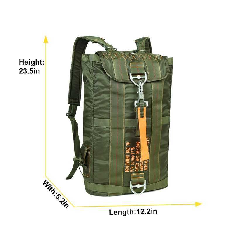Durable all purpose backpack lightweight carrying parachute bag used for outdoor hunting trips hiking school carrying adventures Y240927