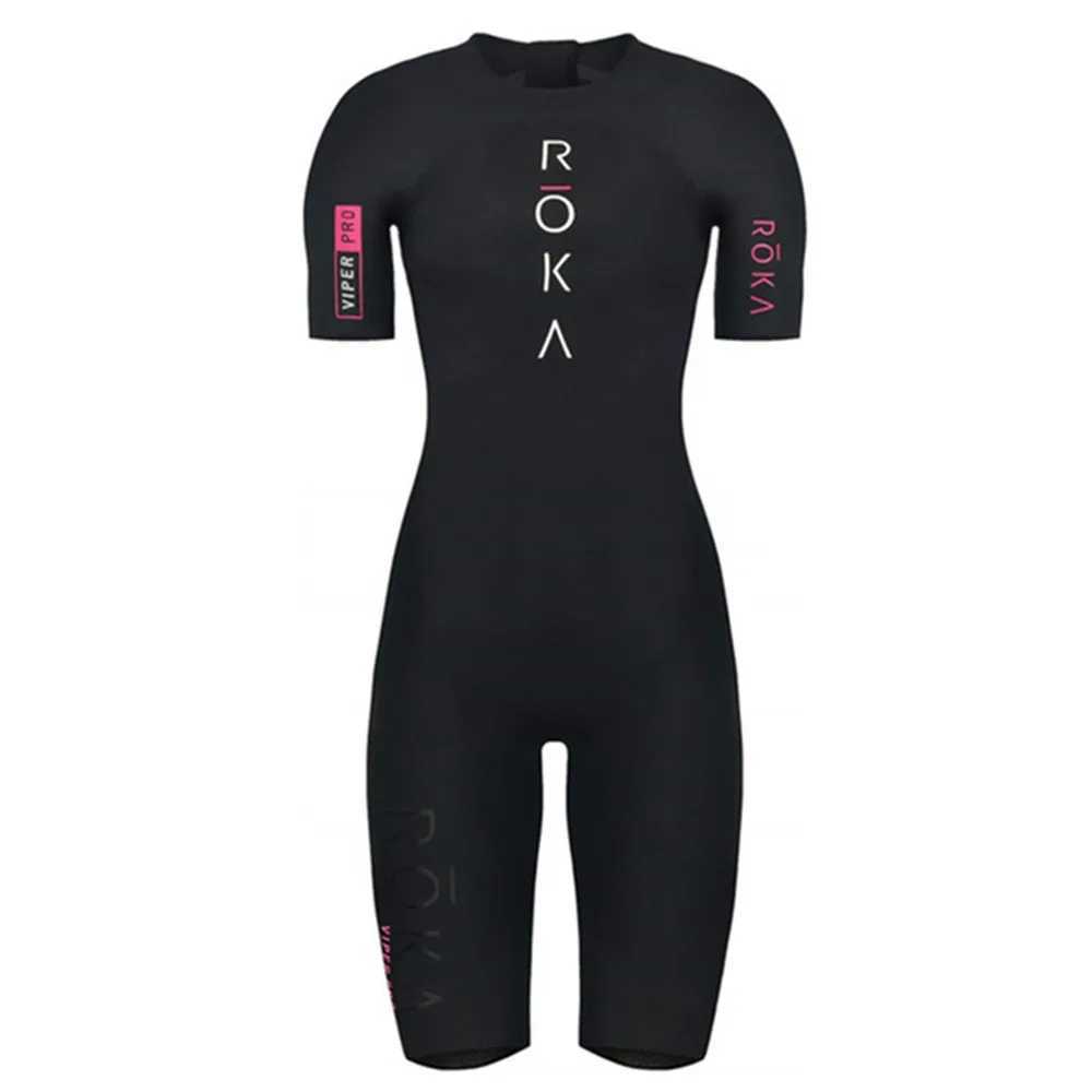 Roka womens short seven piece triathlon swimsuit summer road bike Mtb Pro team bike jumpsuit running speed racing equipmentW240926