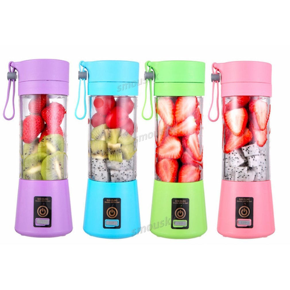 New 380ML USB Household Small Whirlwind Juicer Electric Juicer Cup Juice Cup Mini Food Processor Personal Blender Juice Blenders