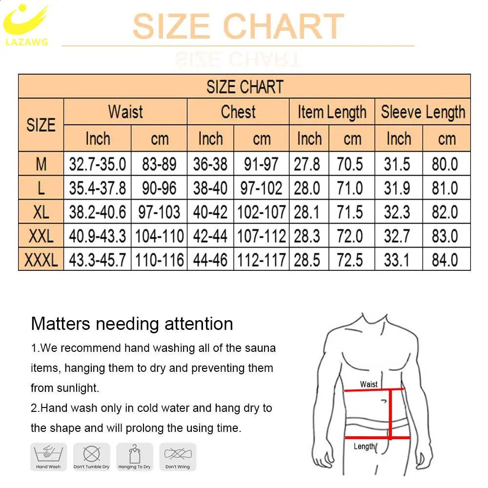 LAZAWG Mens Sauna Set Sweat Legs Pants Weight Loss Set Jacket Exercise Weight Loss Top Trousers Body Shaping Fat Gym 240927