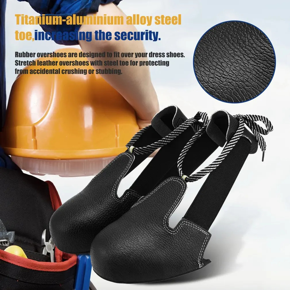 Anti Smashing Leather Shoes Covers Unisex Steel Toe Safety Shoes Cover Anti Smash Cover Toe Cap Outdoor Work Shoes Protection 240927
