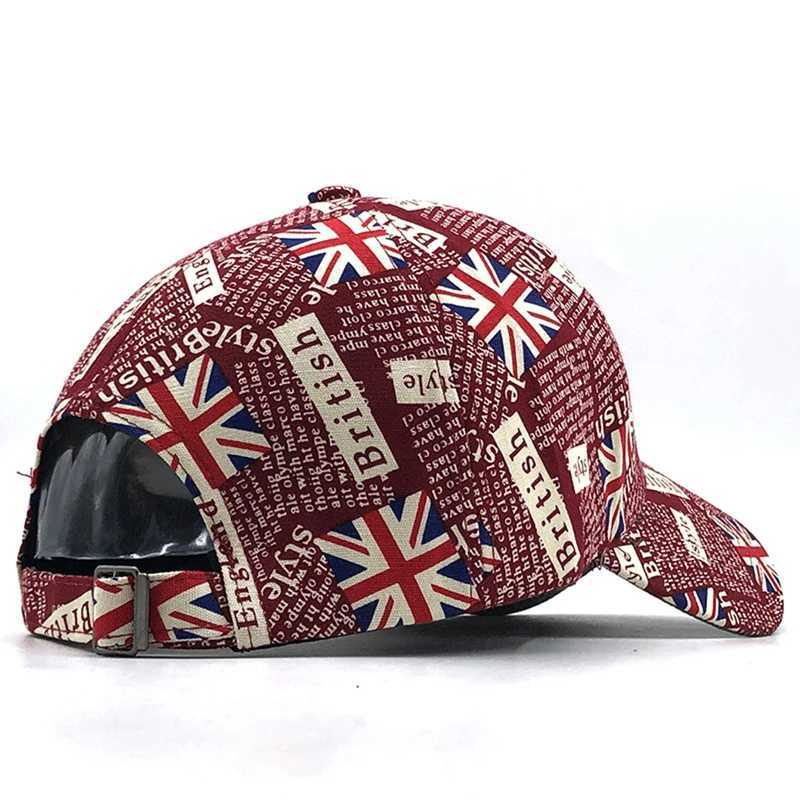 Snapbacks New Arrival UK Flag Men Women Baseball Cap United Kingdom Printing Sun Snapback Adjustable Hip Hop Sports Fishing Dad Hats H106 Z240926