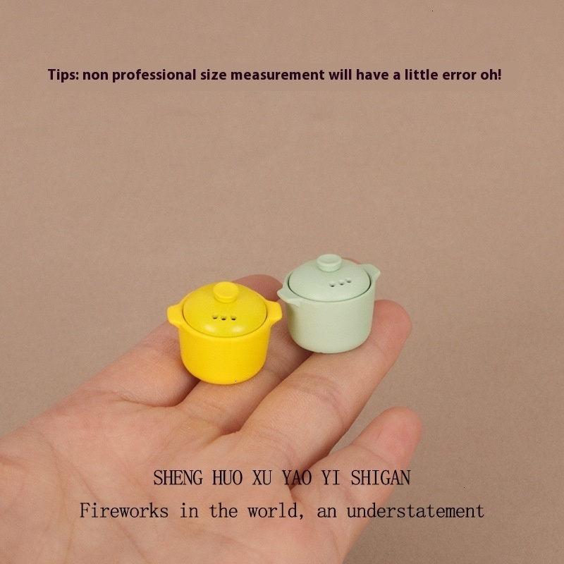 DIY creative alloy crafts mini ins clay pot doll house kitchen micro landscape scene decoration ornaments