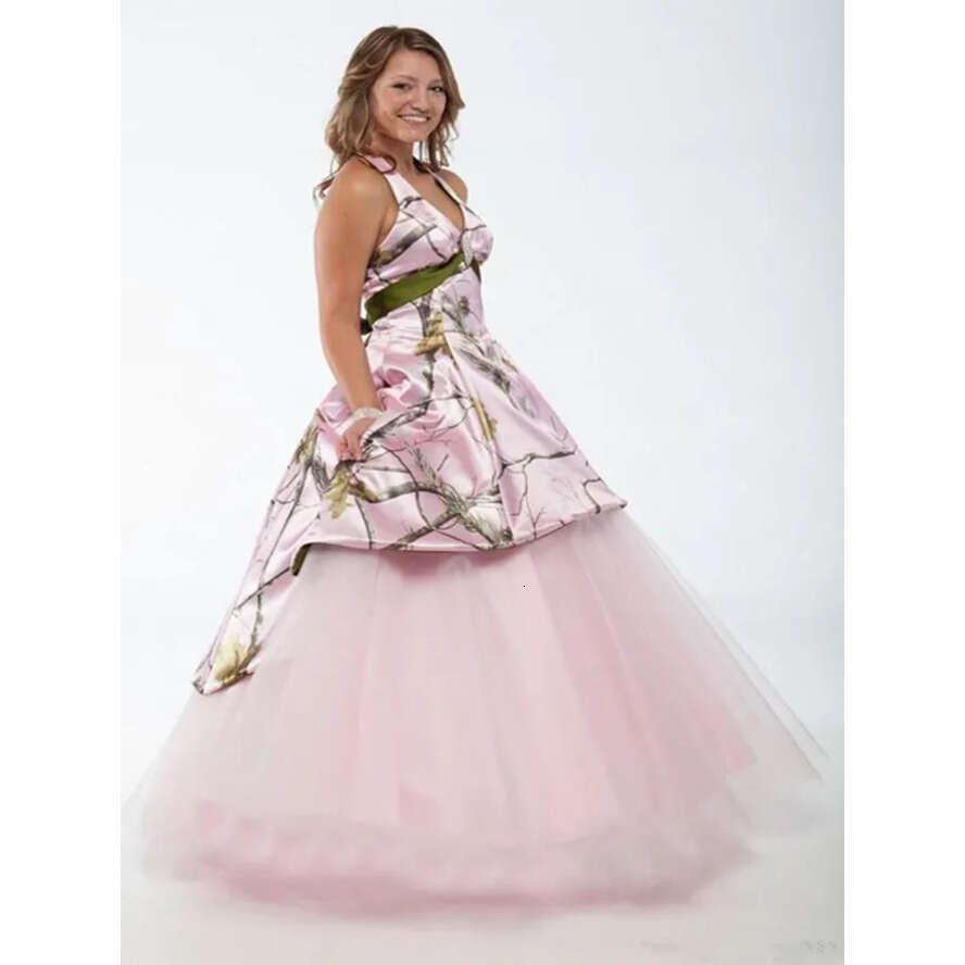 2020 Camo Vintage Pink A-E Wedding Dresses With Detachable Train Camouflage Real Tree Country Plus Size Bridal Party Gowns Uflage uflage
