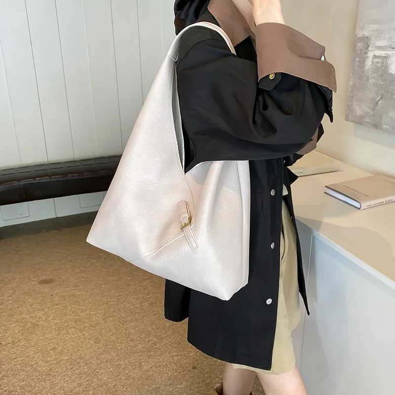 LEFTSIDE 2 Pcs/set Big Splicing Leather Shoulder Bags for Women Y2K Korean Fashion Trend Female Hobo Bag Lady Handbags