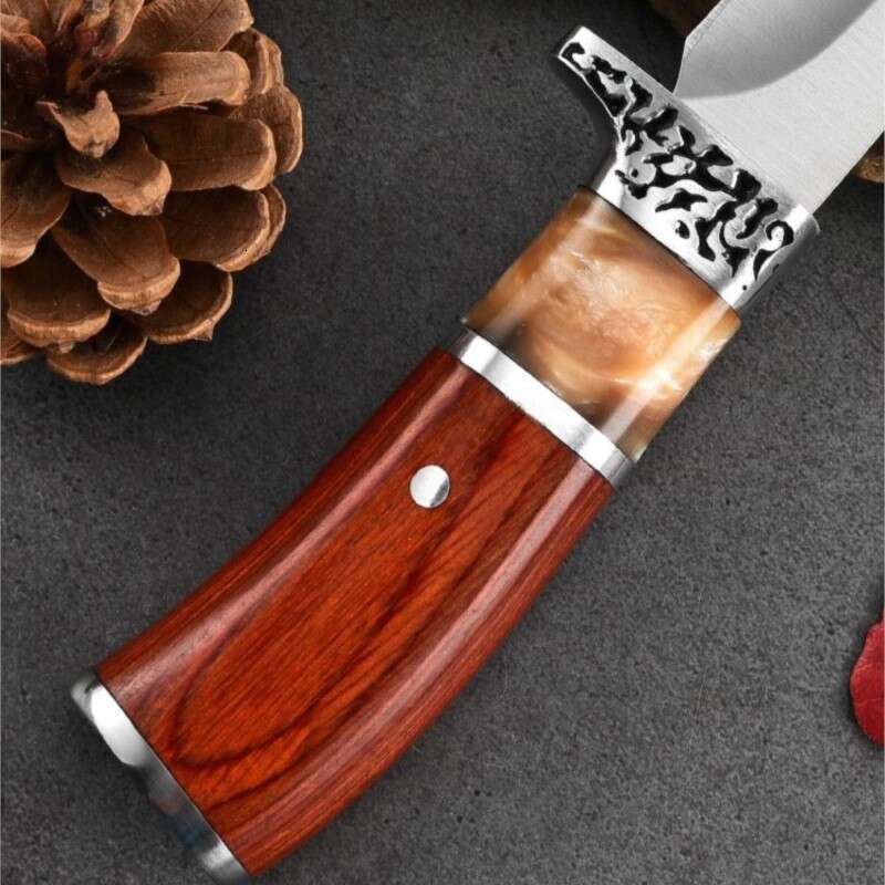 Outdoor Cleaver Hunting High-End Colored Wood Handle Boning Knife Meat Cutter Kitchen Portable Cutting
