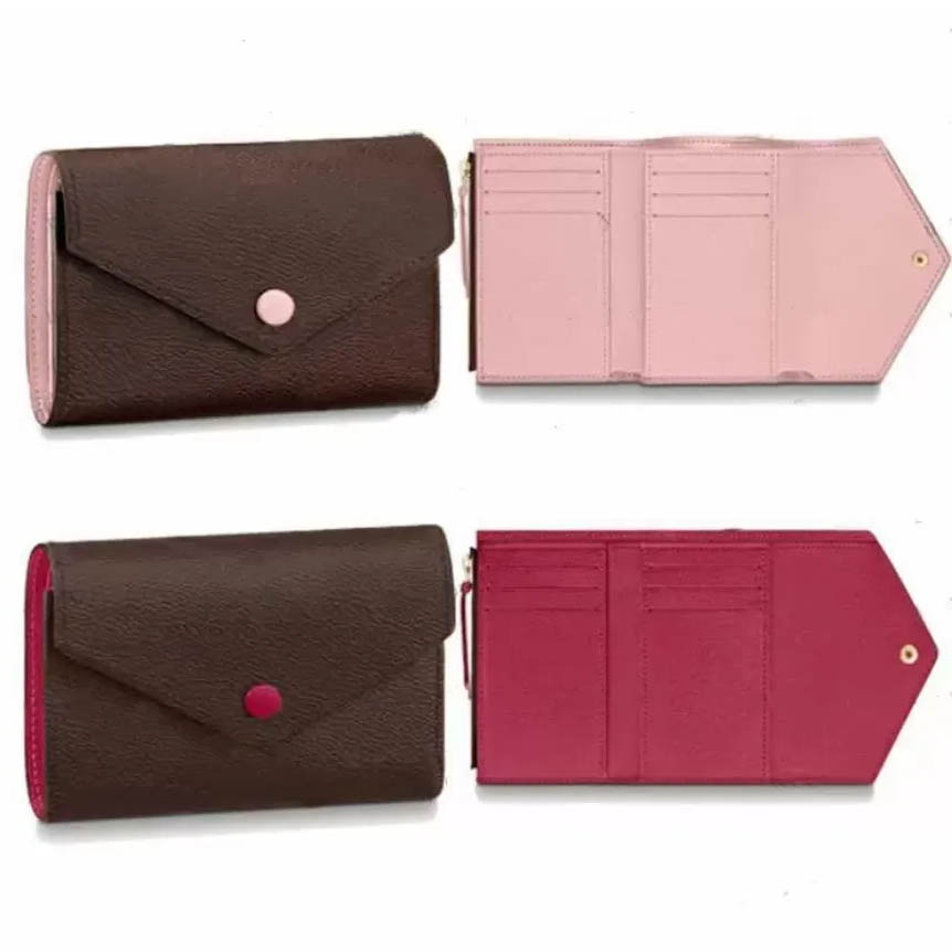 Designer leather wallet for women multicolor designer short wallet Card holder Luxury fashion women purse classic zipper pocket womans purse Victorine PRPU