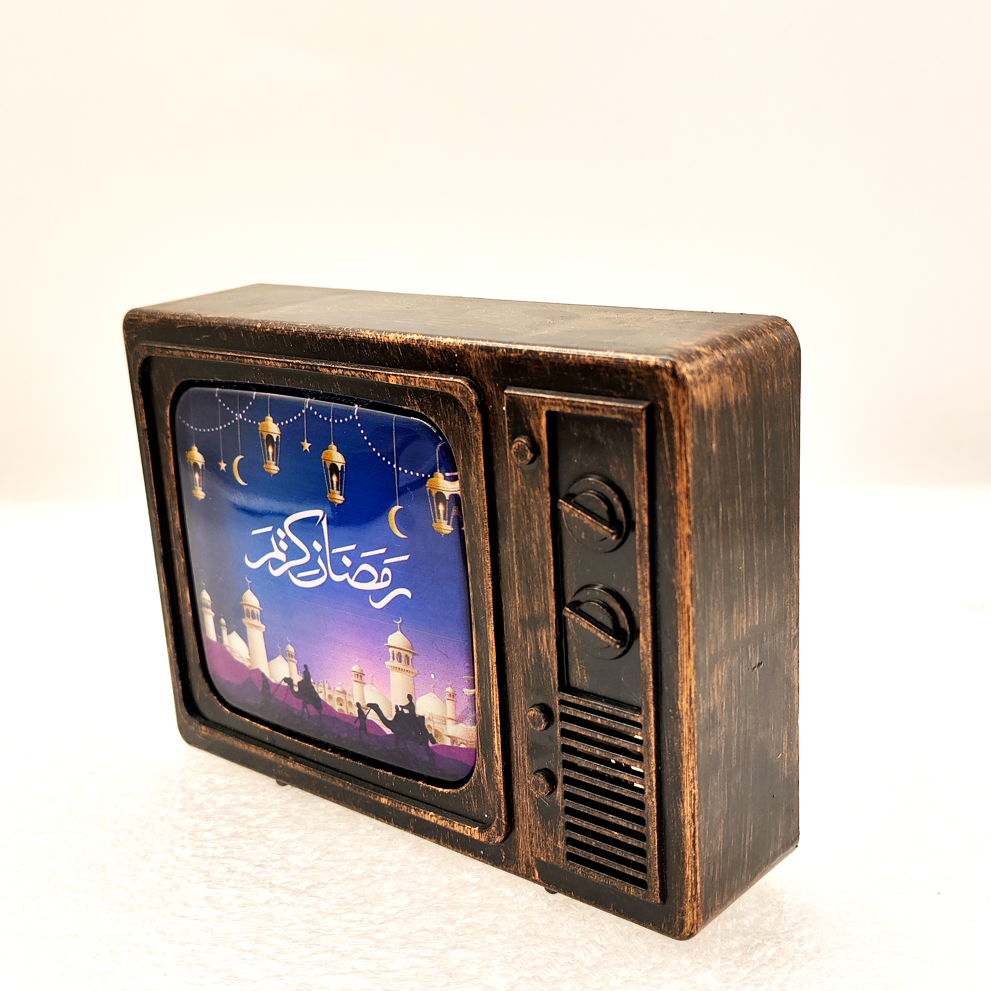 Middle Eastern countries holiday gift small TV model LED warm white light decoration