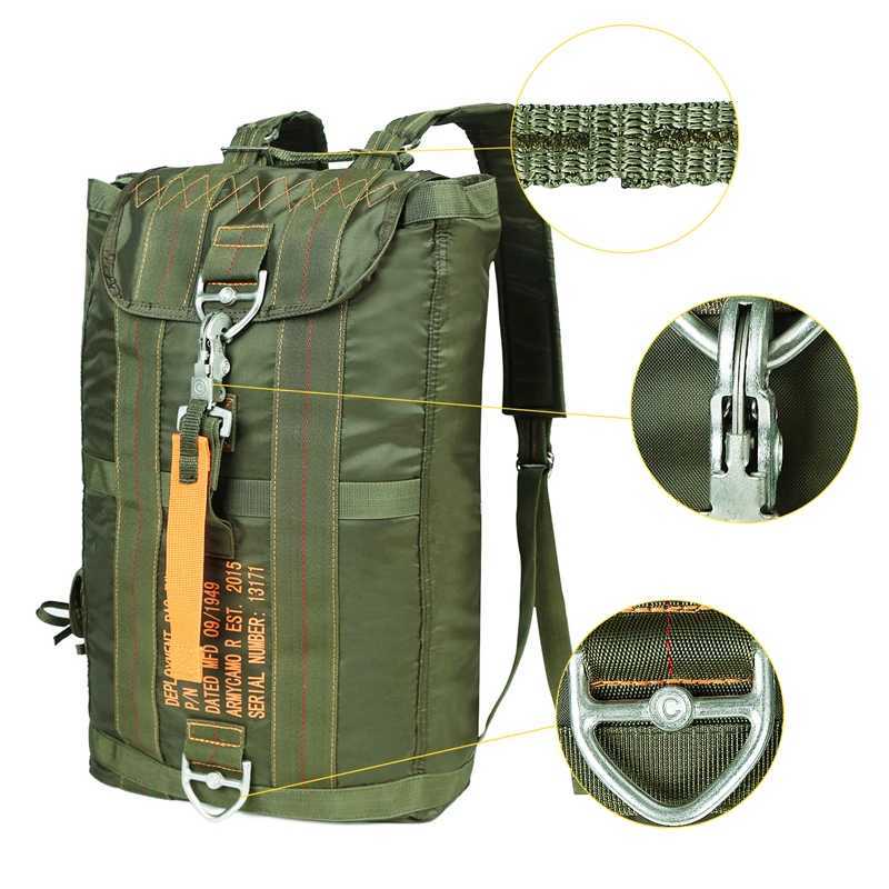 Durable all purpose backpack lightweight carrying parachute bag used for outdoor hunting trips hiking school carrying adventures Y240927