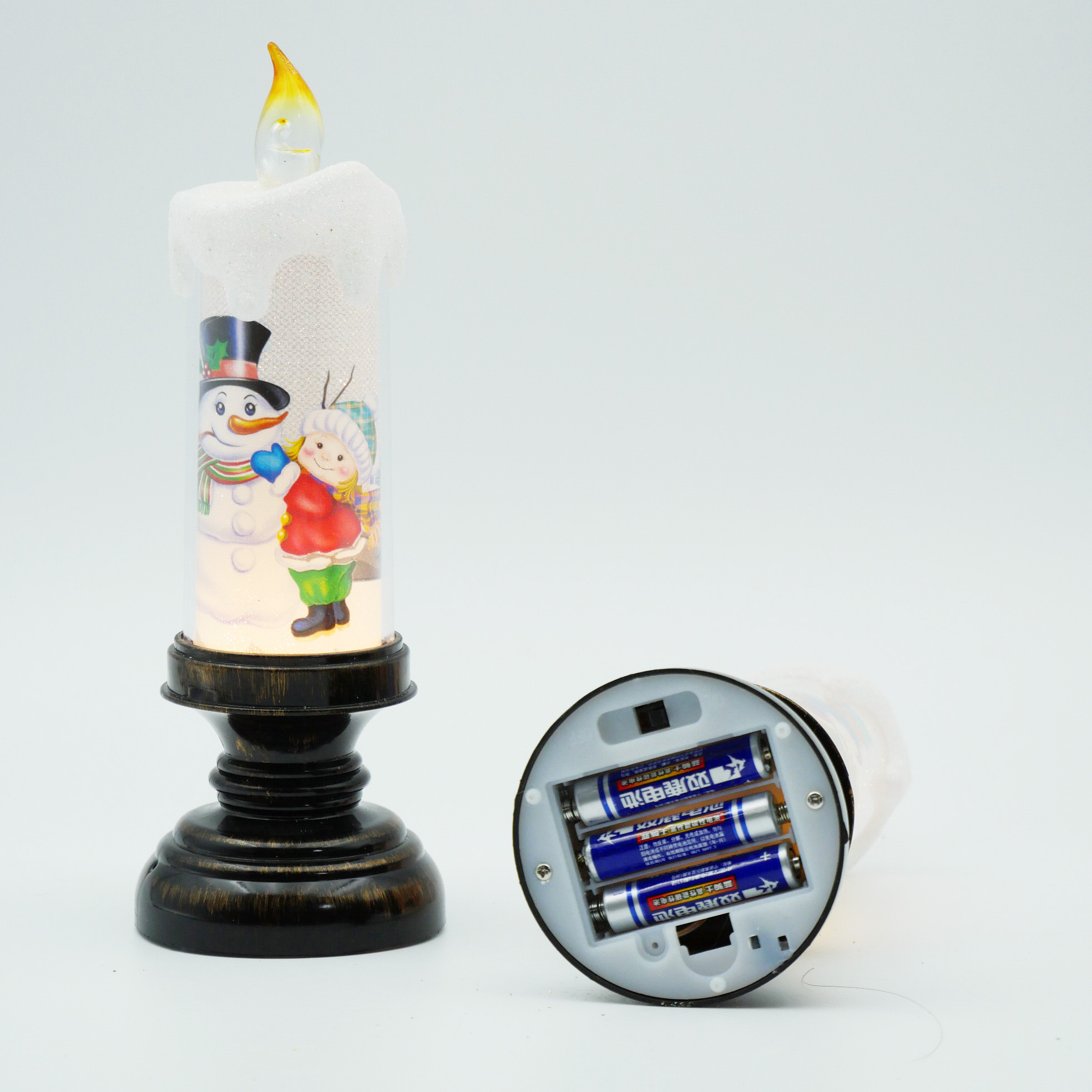 Christmas gift for children to send the family will light up the candle printing LED light decoration