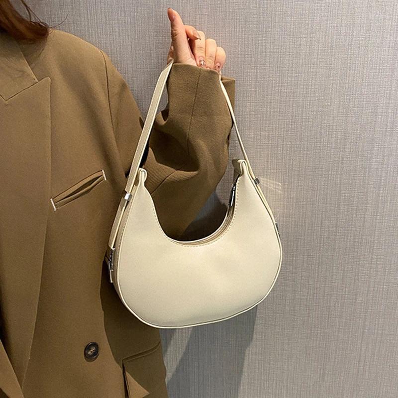 Free Shipping Shoulder Bags Spring Solid Color Half-moon For Women Fashion PU Leather Underarm Bag Advanced Brand Handbag Purs Designer Bag Luxury Bag