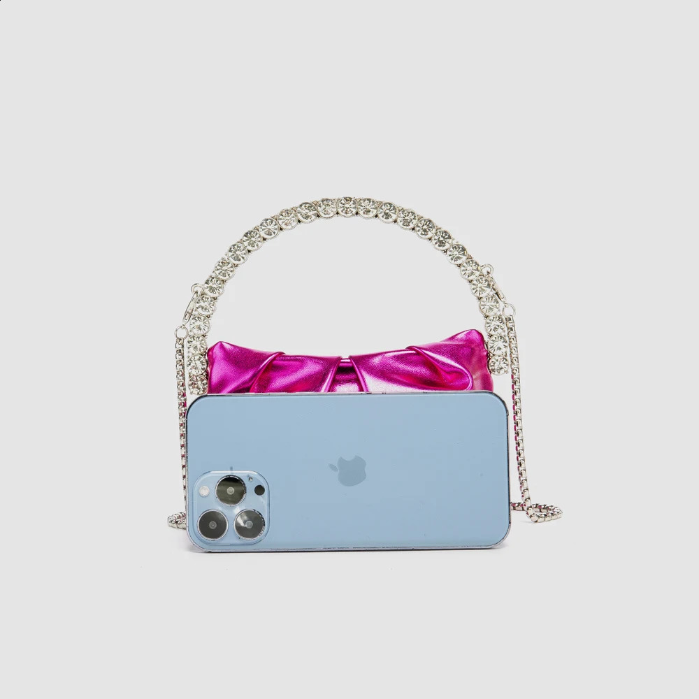 Sparkling Crystal and er Rhinestone Clutch Wallet Womens Handbag Leather Shoulder Bag 240923