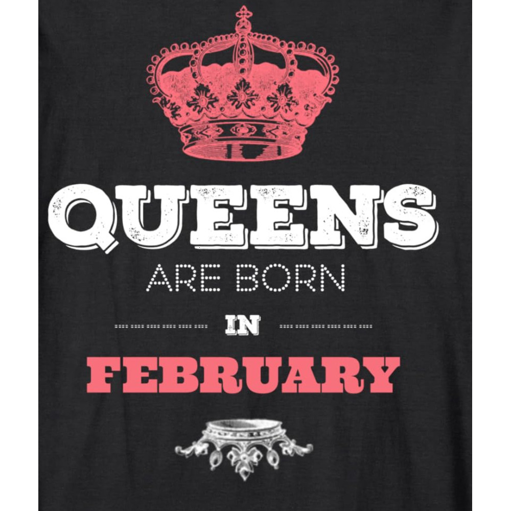 Long Sleeve Shirts for Men sweatshirt Queens Are Born In February Girl Woman Birthday Gift Long Sleeve Tee Streetwear Casual tops clothes
