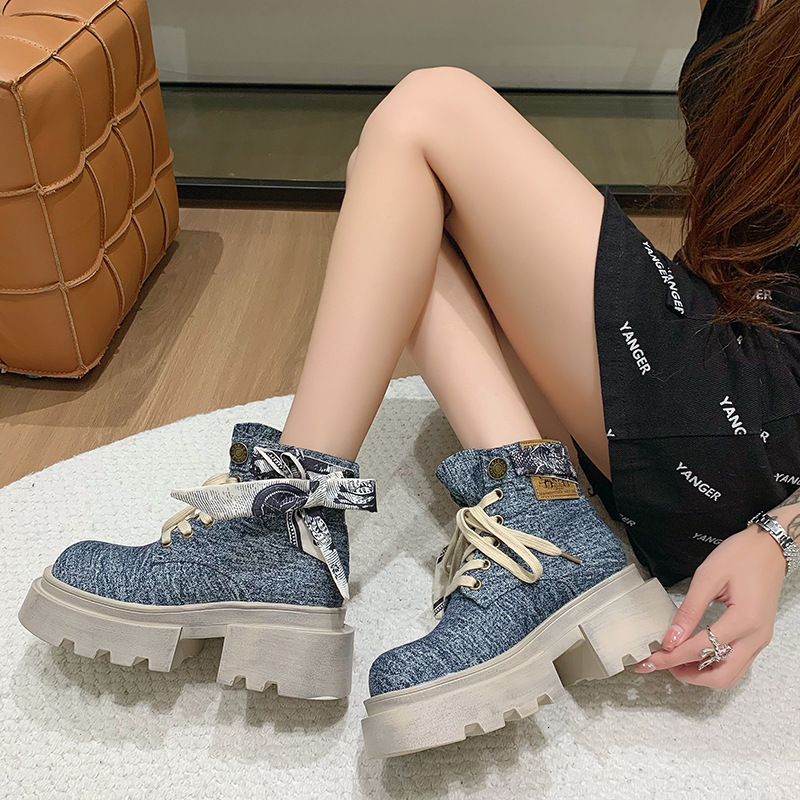 Ddmysports Martin Women S Autumn Winter Warm Mid Tube Straw With Eel Eight Increase Versatile Commuter Strap Boots Outdoor Shoes