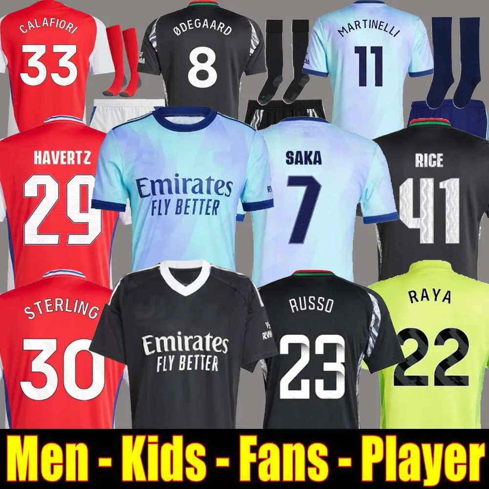 24 25 SAKA soccer jerseys Fans Player MARTINELLI 2023 2024 football shirt Men Kids kit ODEGAARD G.JESUS ZINCHENKO SALIBA RICE HAVERTZ WOMAN CALAFIORI STERLING