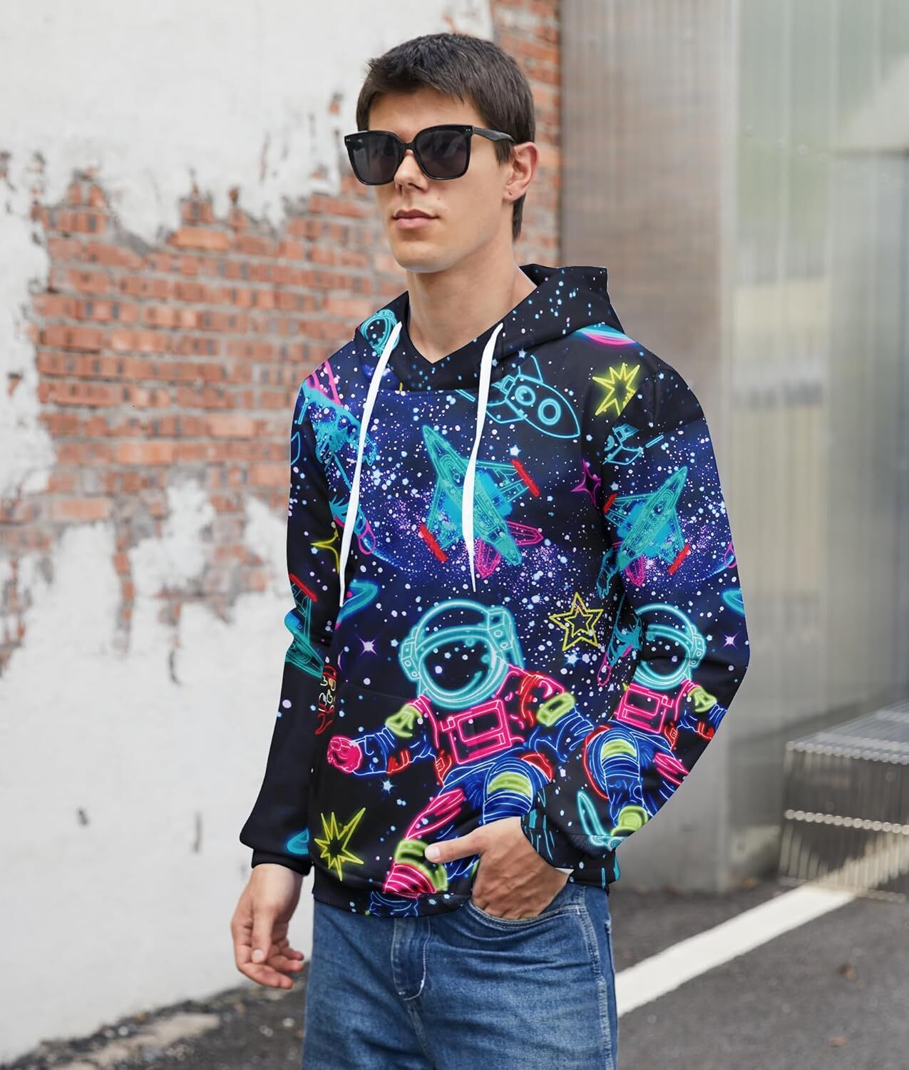 Hoodie for Mens Womens 3D Novelty Hoodies Pullover Sweatshirt Graphic Print With Pockets Graphic Hoodies sweatshirt Pullover Long Sleeve fashion