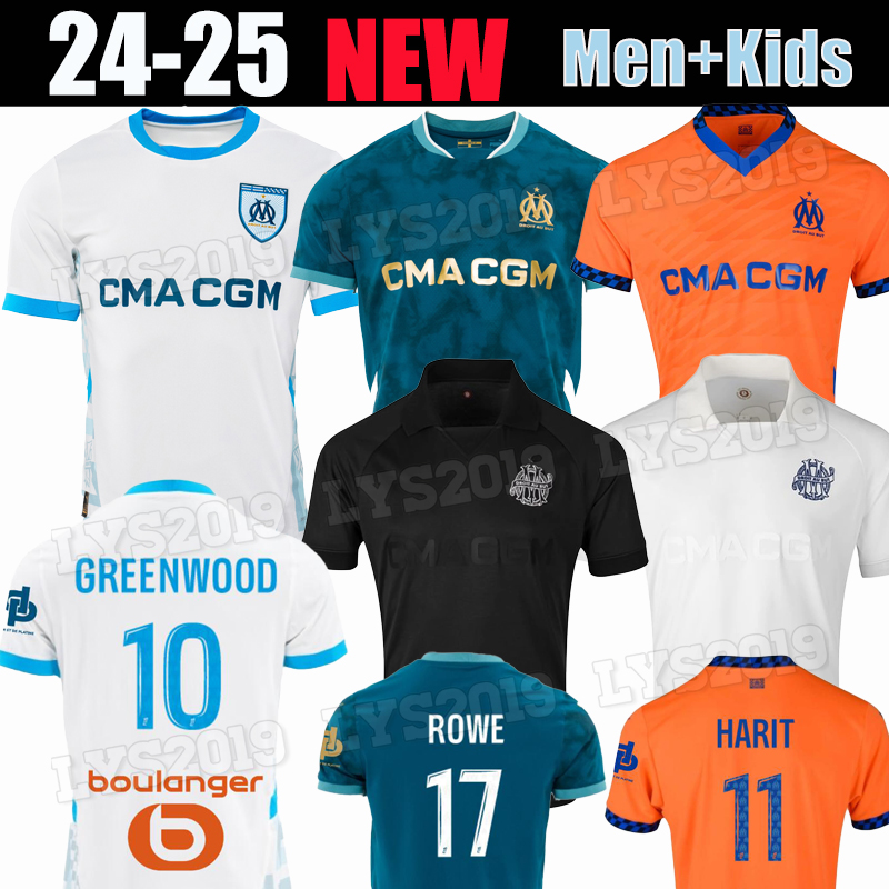 24 25 Marsella Maillot OM de Foot Greenwood 125 Soccer Jerseys Balerdi Ounahi Harit 2024 2025 LUIS HENRIQUE HARIT ROWE GARCIA HOJBJERG LIROLA Kids