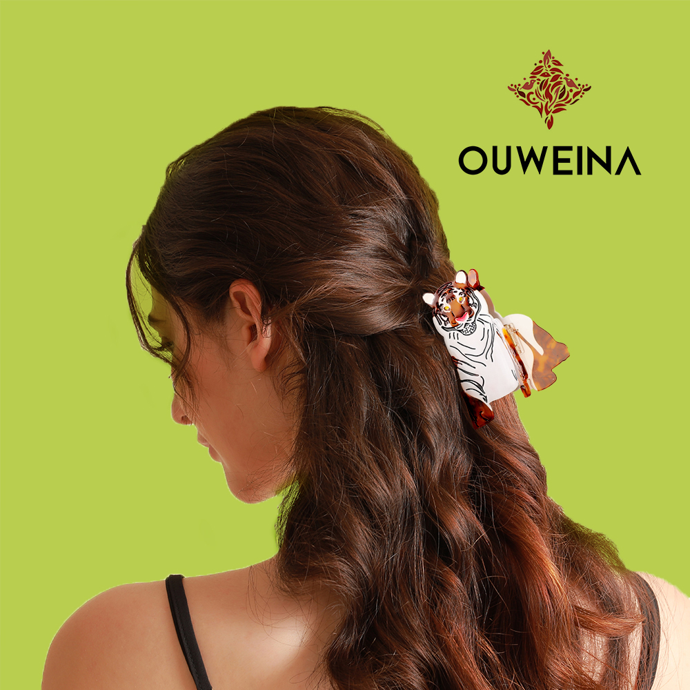 Fun tiger acetate hairpin girl heart bangs clip side clip student creative broken hairpin hair accessories wholesale