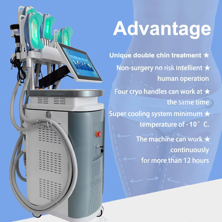 CE Certified 9 IN 1 360 Cryo Slimming Machine Vacuum + Cavitation + RF + Cryolipolysis Body Sculpting Skin Tightening Non-Invasive Weight Loss Ma
