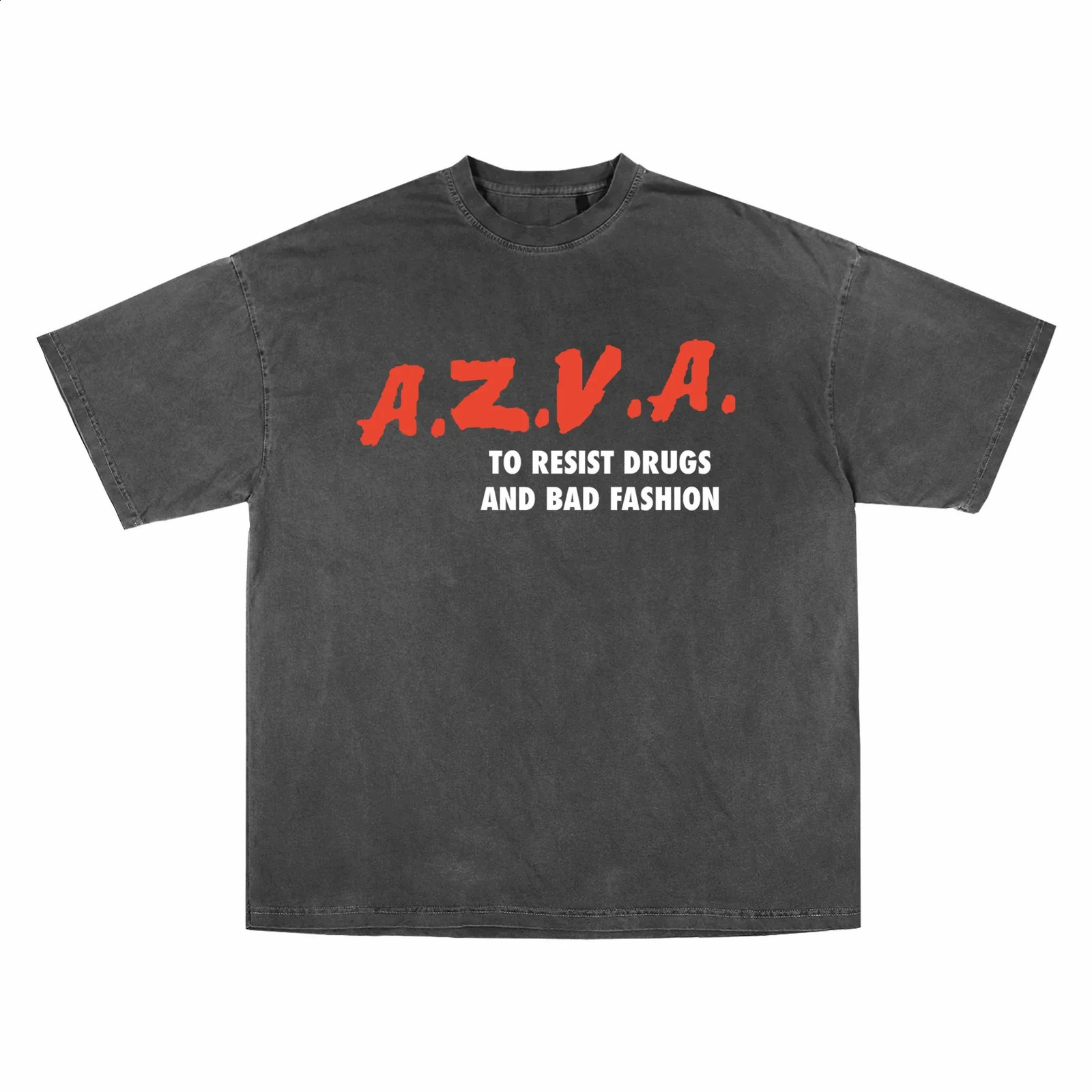 Streetwear Top Mens and Womens Washed Black T-shirt Harajuku Letter Printed Short Sleeve Gothic Casual Clothing 240927