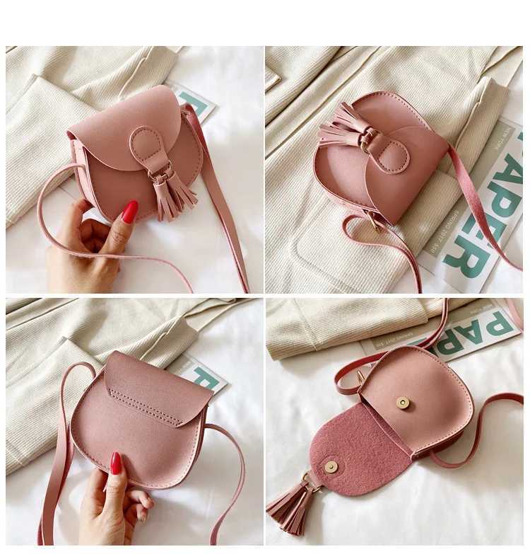 Cute Princess Accessories Kids Coin Purse Handbags Cute Girls Baby Tassel Crossbody Bags PU Leather Children Small Shoulder Bag LX241104