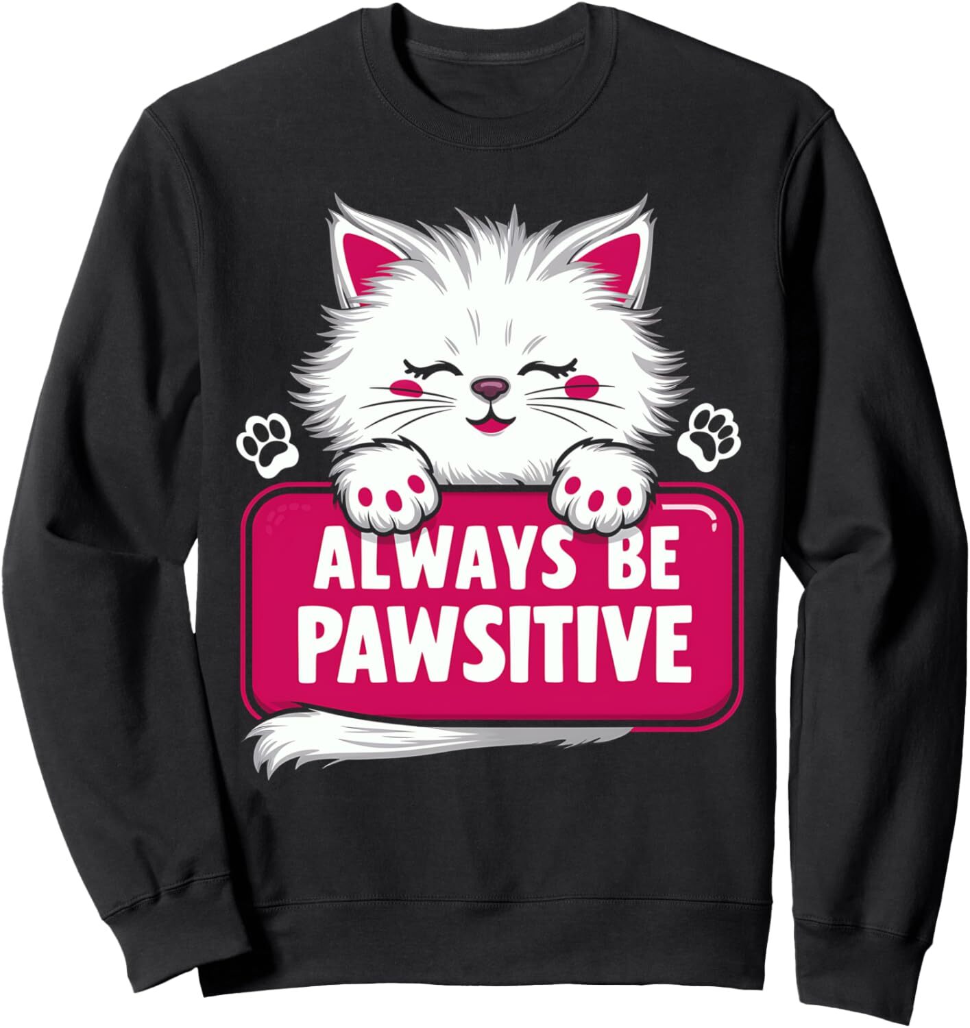 Long Sleeve Shirts for Men sweatshirt Cat Cute Kitten Owner Pawsitive Kitty Lover Design Sweatshirt Tee Streetwear Casual tops clothes