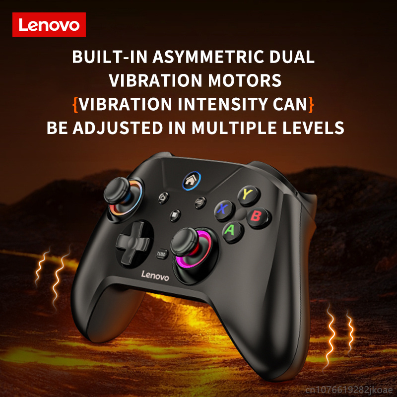 Lenovo S02 Gamepad Wireless Bluetooth Gaming Controller Hall Trigger Joystick Mecha-Tactile Buttons For Switch PC Android IOS
