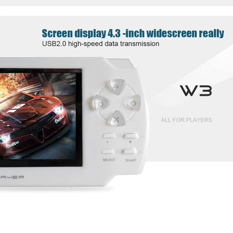 in stock Built-in 5000 games, 8GB 4.3 Inch PMP Handheld MP3 MP4 MP5 Player Video FM Camera Portable Game Console 035