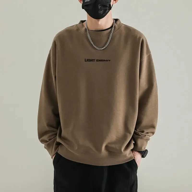 Mens sports shirt strapless mens dress solid hooded top printed round neck black elegant classic designer discount W240928