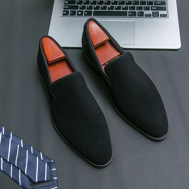 Dress Shoes Spring Italian Designer Brand Suede Leather Business Office Mens Brown Nightclub Party Loafers Drop Delivery Dhp8Q