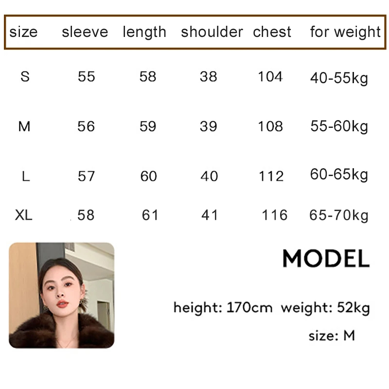 2023 Winter Clothes Thick Brown Warm Faux Fur Coat For W