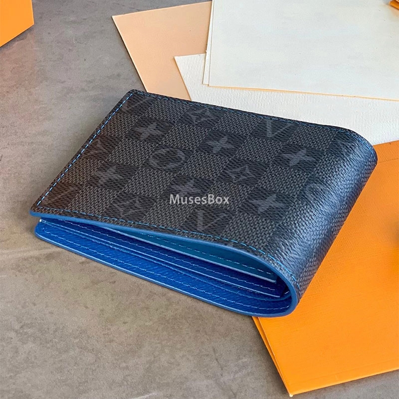 Designer wallet 5AAA Top Card Holder luxury Wallet credit cardholder Genuine Leather plaid style mens wallet coin purse pocket organizer folder wallet with box