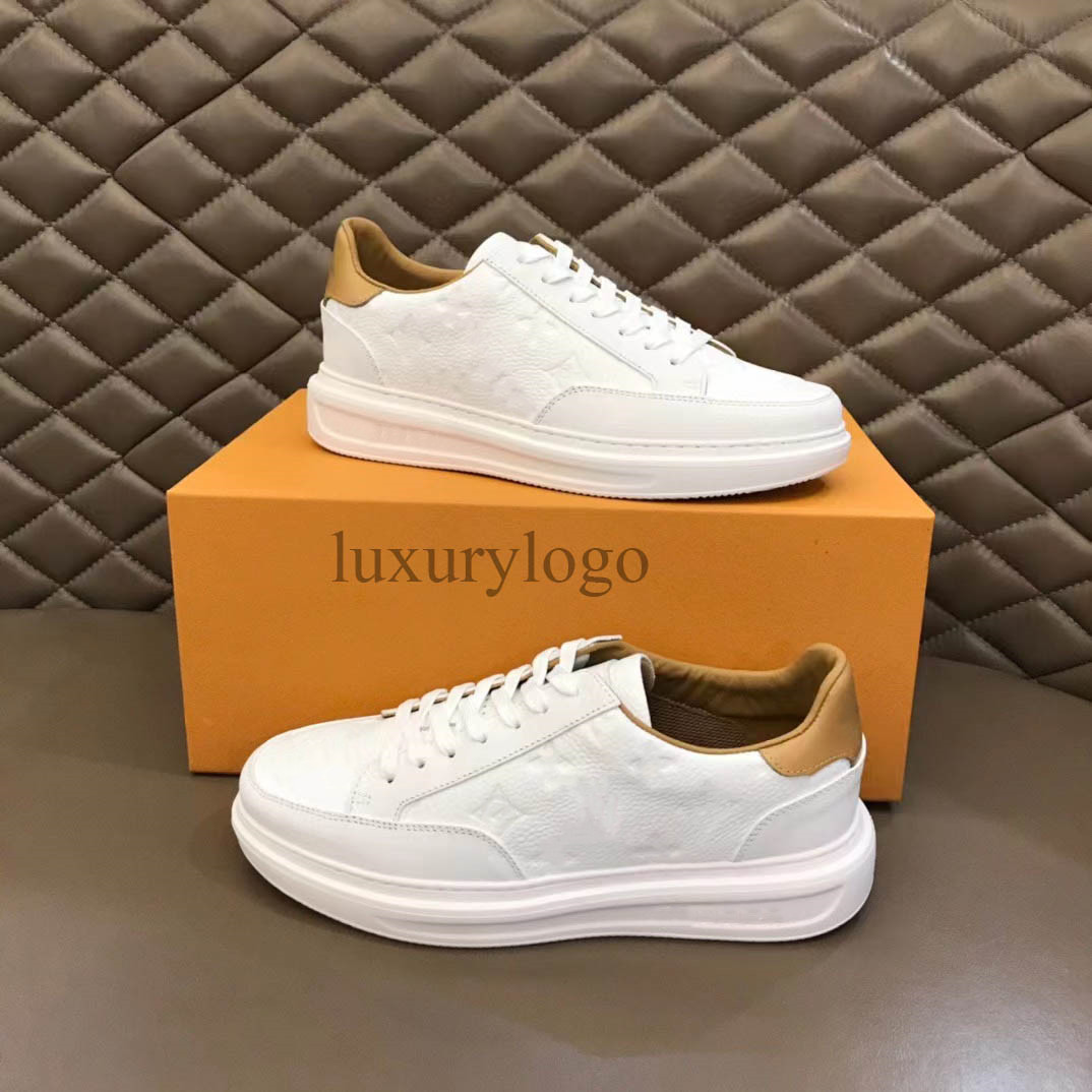 Beverly Hills Luxurys Shoes Black Embossed Grained Calf Leather Brand Sneakers Lightweight Outsole Mens Shoe 9.1 01