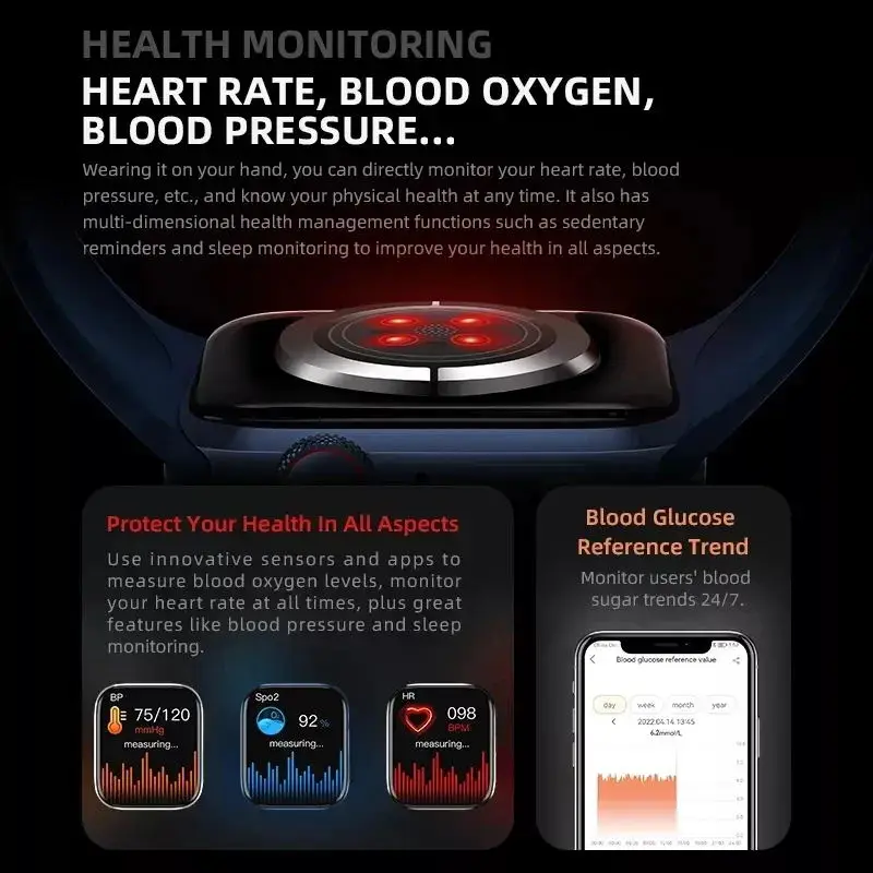 Smart Watch 9 Bluetooth Call GPS Tracking Heart Rate Sports Fitness Waterproof Wireless Charging Suitable for All High End Mobile Phones