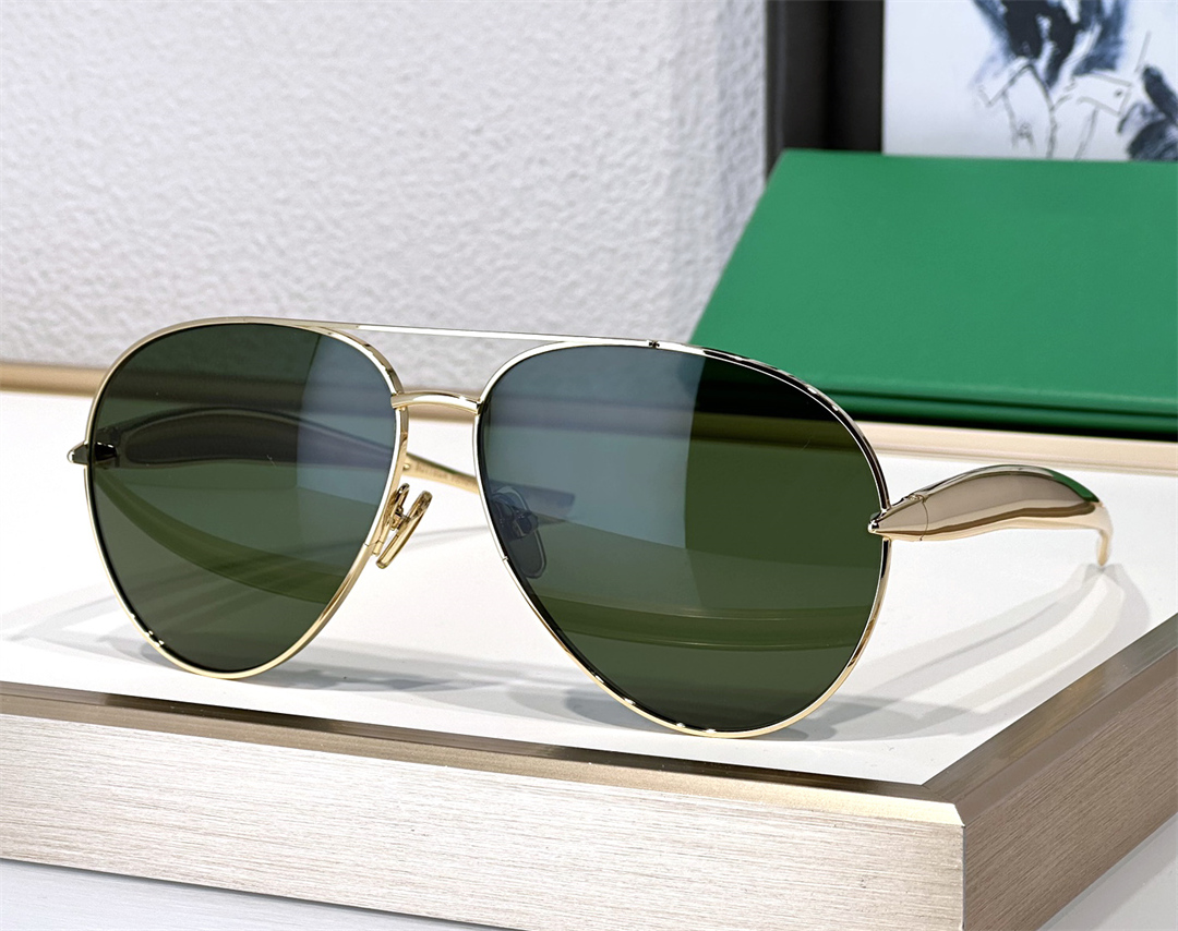 Fashion trend designer mens women sunglasses 1305s Classic vintage sardine pilot shape metal sun glasses avant-garde leisure style Anti-Ultraviolet Come with case