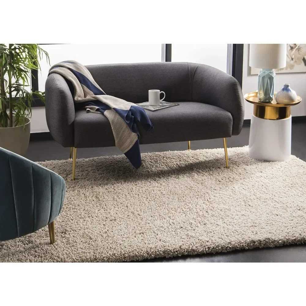 SAFAVIEH California Shag Collection Area Rug -53 x 76 beige non peeled and easy to care for 2-inch thick perfect for high traffic X240928