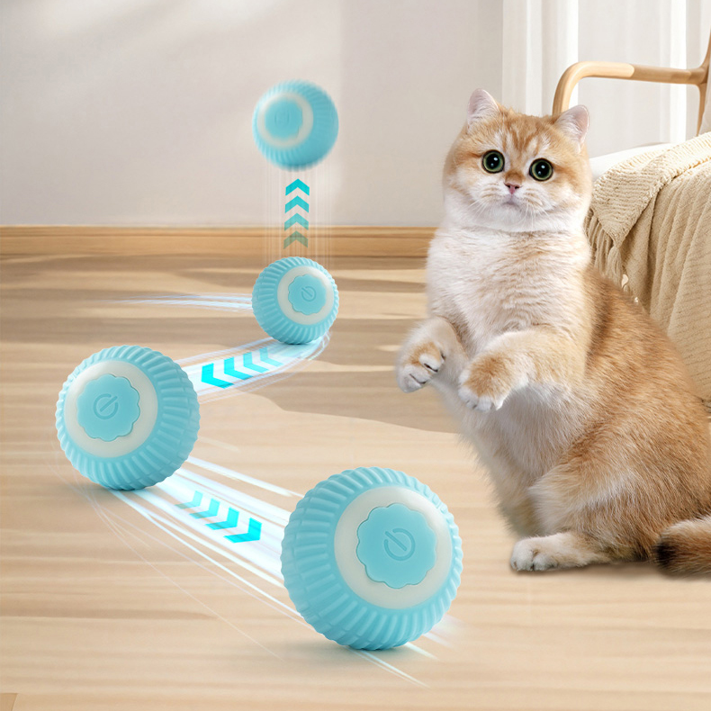 Intelligent rolling ball pet toy ball grinding teeth anti bite non suction electric funny cat ball cat toy