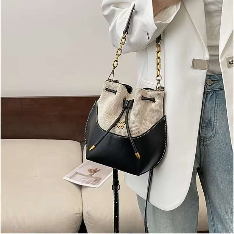 Fashion Capacity Large Retro French Shoulder Bucket Ladies Crossbody Bag Designer Letters PU Handbag ace2 4