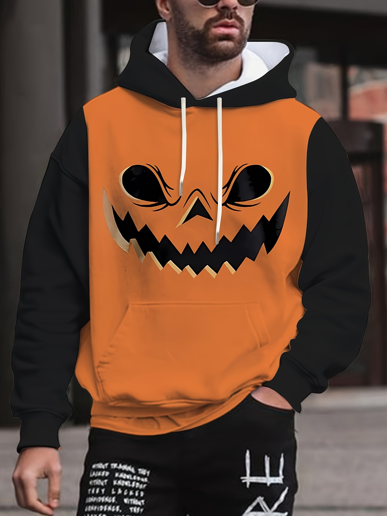 2024 Men's Casual 3D Pumpkin Printed Hoodie, Spring & Autumn Sweatshirt dh910320090
