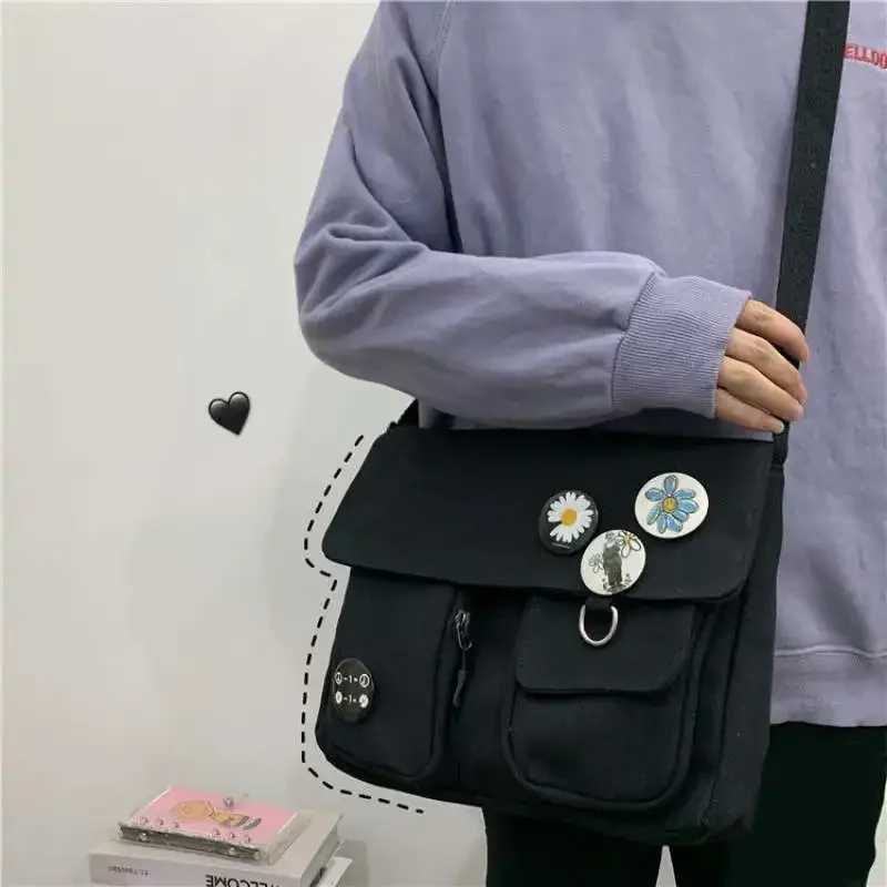 Cute Canvas Bag Wild Student Women Handbags Shoulder Bag Female Japanese Harajuku Diagonal Crossbody Bags for Girl Pouch Bags Z250225