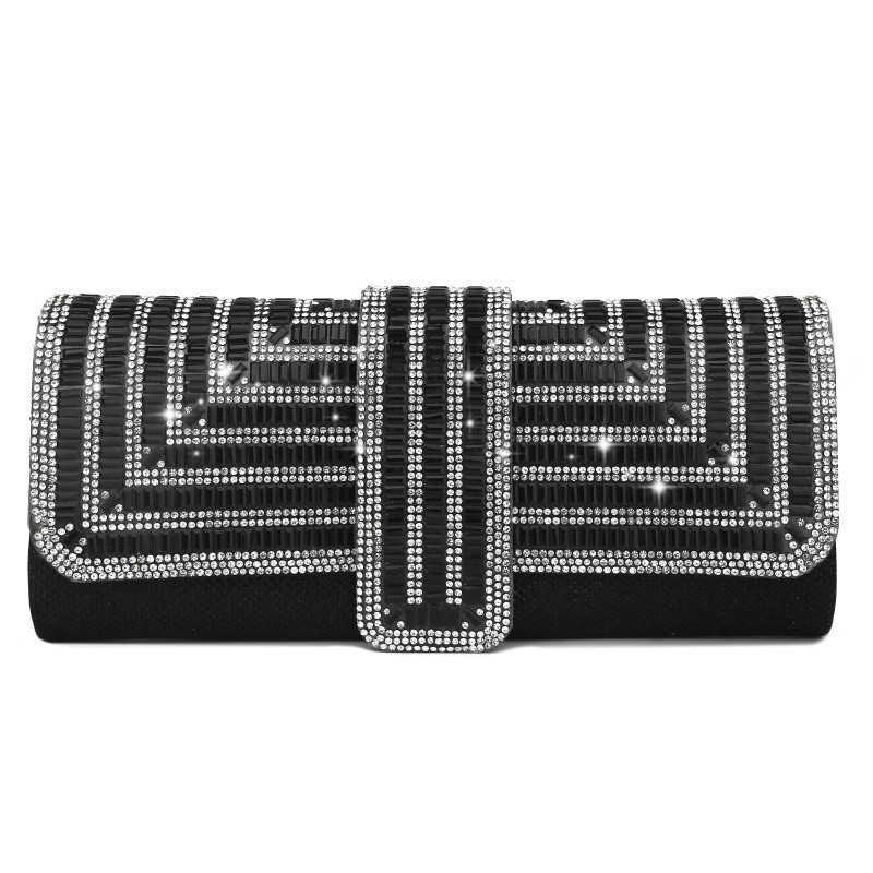 Clutch Bag Rhinestone Flash Womens Chain Dinner Bag Dress Designer Bag Bridal Banquet Bag Celebrity Handbag Womens Dinner Bag 240920